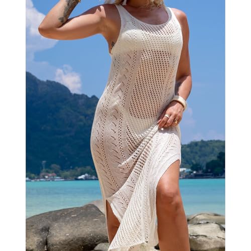 Pull de vacances style robe de bain en tricot ample ajouré - 6