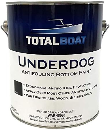 TotalBoat Underdog Marine Antifouling Bottom Paint for Fiberglass, Wood and Steel Boats (Black, Gallon) 128 Fl Oz (Pack of 1), 1.00 Gallon (Pack of 1)