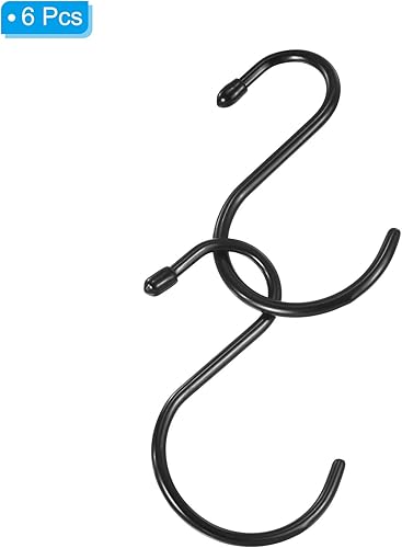 Miniatura 3 de PATIKIL Ganchos en forma de S de 5 pulgadas, paquete de 6 ganchos multiusos para colgar artículos en tu hogar, garaje, taller, color negro