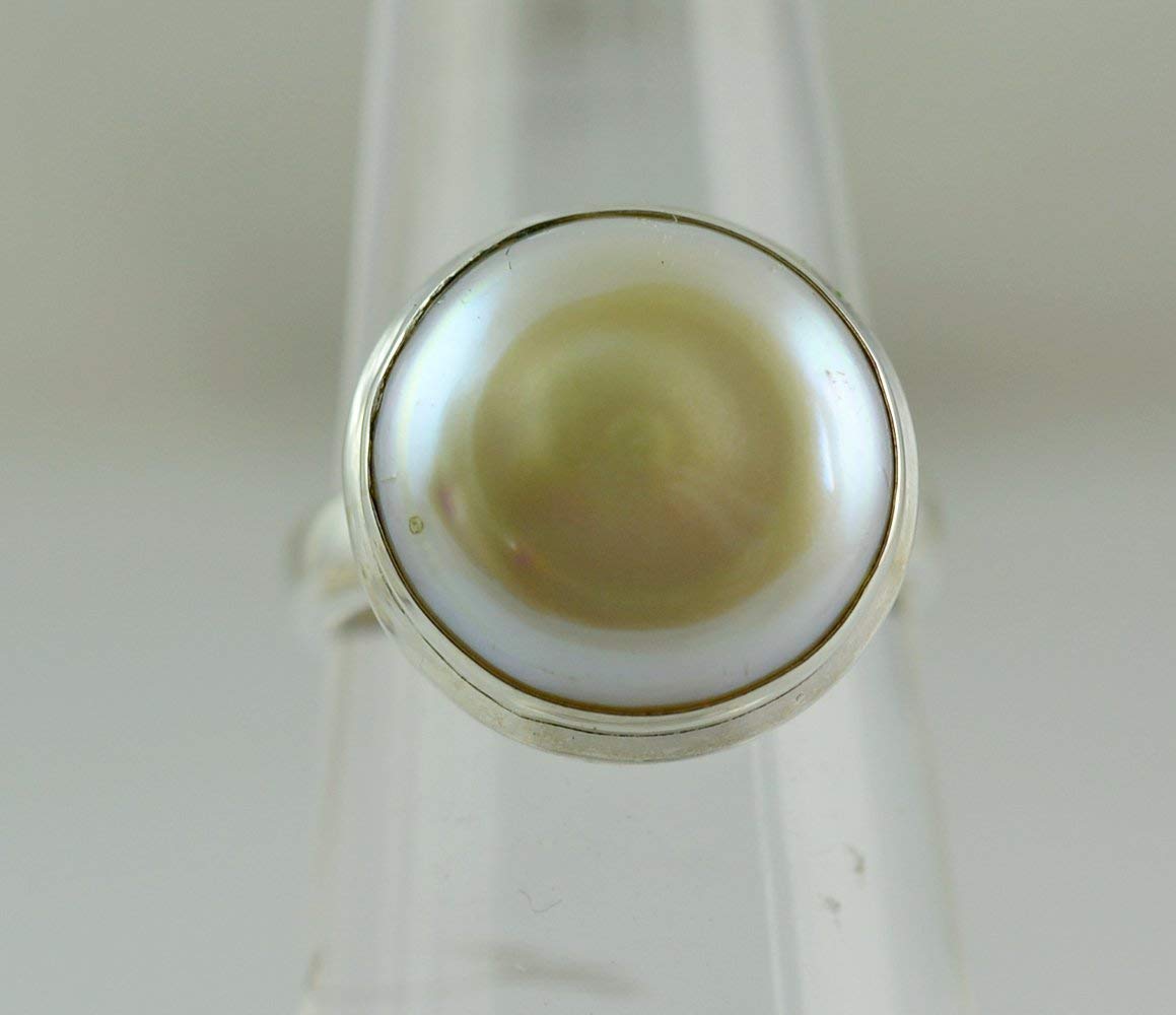 Bague Femmes Argent Sterling 925 Massif Perle d'Eau Douce