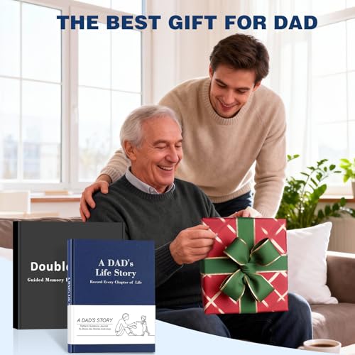 Juego de diario azul para padre DoubleCare Dad libro guiado de recuerdos 6