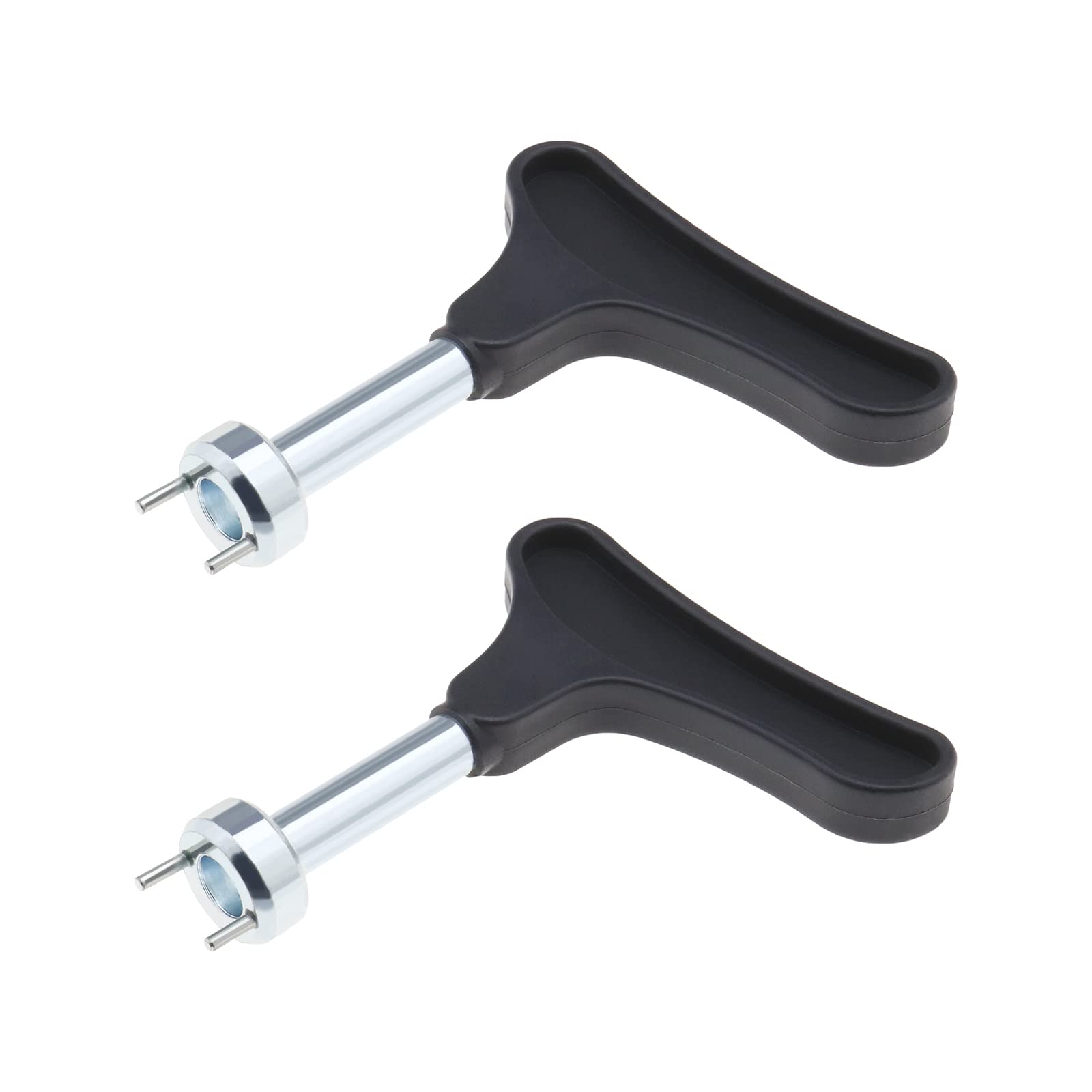 Create idea 2PCS Golf Shoes Spike Wrenches Two Pin Spike Wrenches Portable Removal Tool Replacement Aid with Stainless Steel Head and Plasic Handle