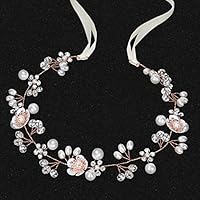 Haarschmuck Kommunion Mädchen für Blumenkranz, Haarbänder, Kinder, Hochzeit, Braut, Perlen, Stirnband