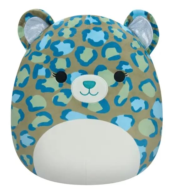 Squishmallow Enos Peluche Léopard Doudou Enfant Coussin Moelleux 20cm