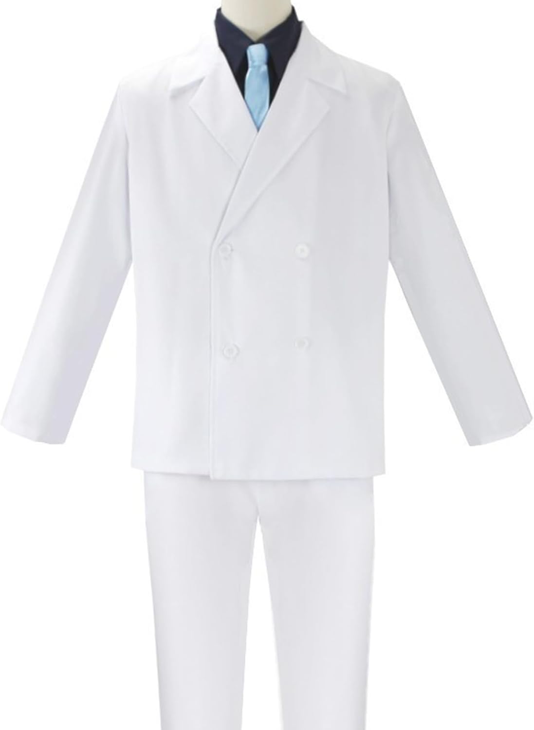 Unisex Men White Suit Anime Cosplay Outfits Long Jacket Coat Uniform Pants Halloween Costume Full Set