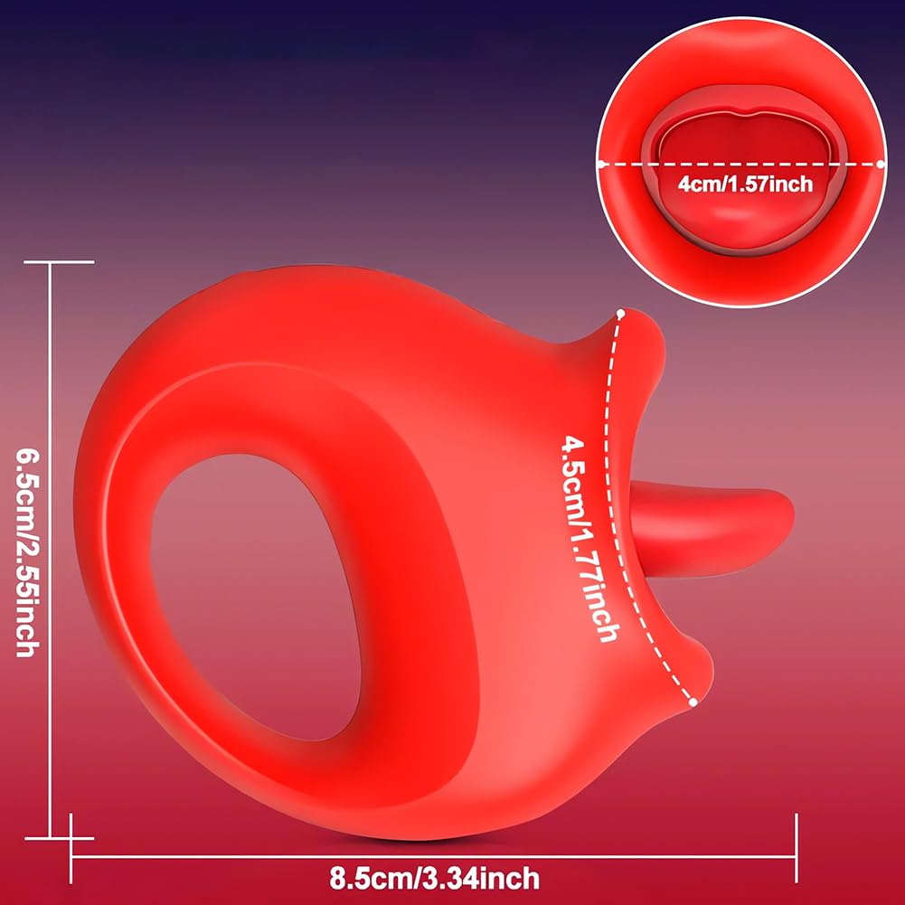 Lingua Vibrante Clitoride Sexytoysys Coppia - Vibrator con 10 Modalità Leccamento e 10 Modalità Vibrazione, Vibratore con Anello Tiro Stimolatore per Clitoride, Toys Sessuali per Donna Uomini Coppie