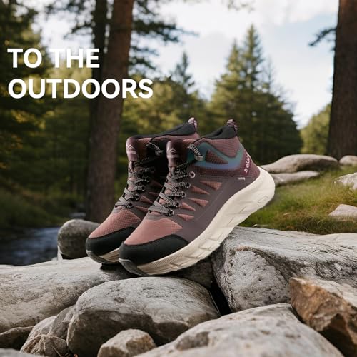 Men's Waterproof Shoes Hiking Trekking Trails Outdoor Lightweight Slip Resistant Cushion Sole Comfortable Work Shoes Walking Boot4