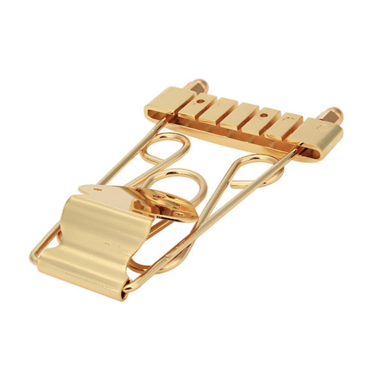 Generic Chrome Guitar Hard Tail Bridge Guitar Bridge Saddles Tailpiece Wired Frame Tailpiece