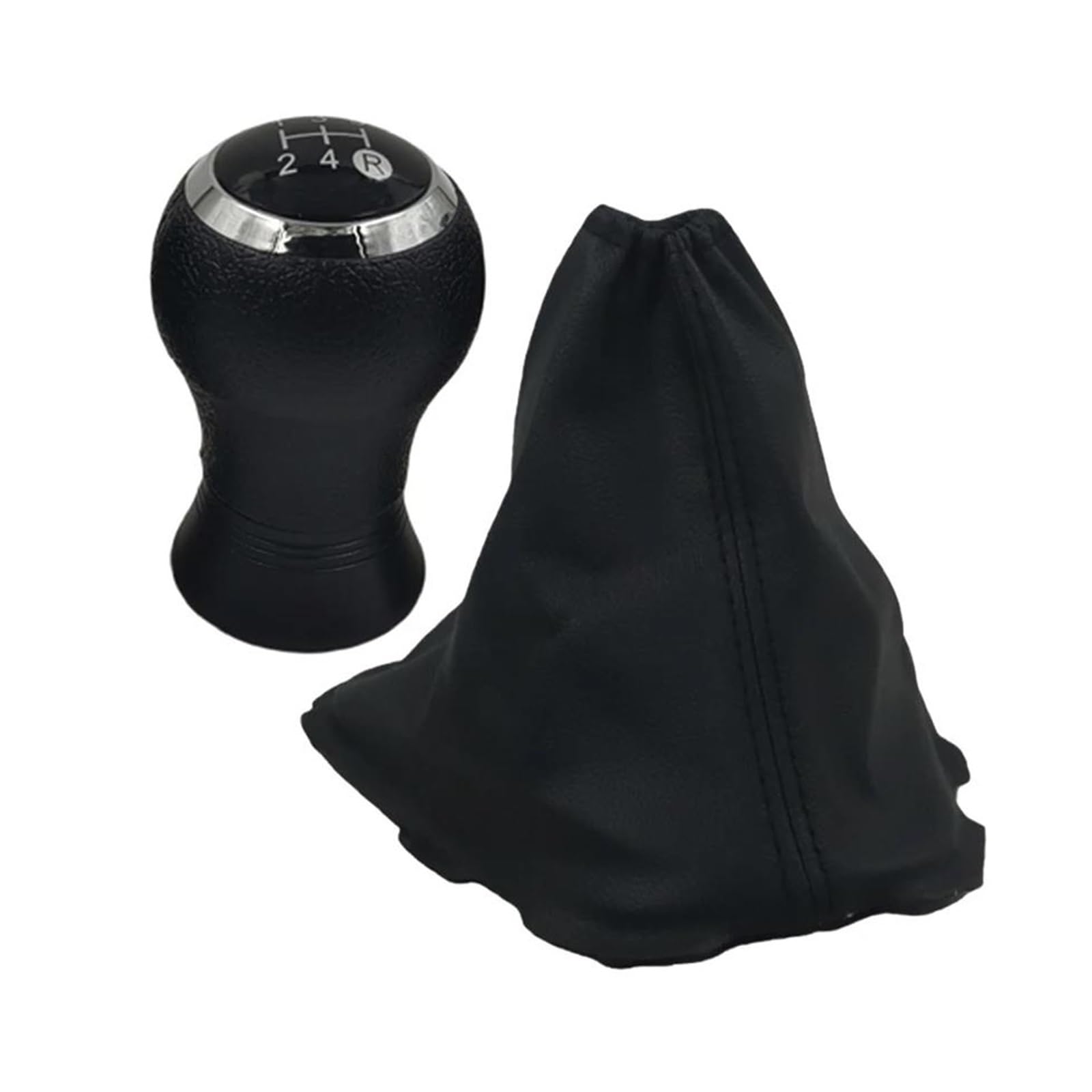 Reokip 5 Speed 1Set Black Gear Shift Knob Boot Lever Gaitor Shifter For Toyota For Auris E150 2006-2012 Gearbox Gaiter Stick Handles Cover Shifter Lever Knob(5 Speed 1Set Black)