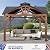 Modern Shade 12’ x 12’ Cedar Gazebo, Heavy Duty Hardtop Gazebo with Steel Roof, Water Resistant, Wind Resistant, Perfect for Your Permanent Outdoor Pavilion, Solid Wood Framed Gazebo