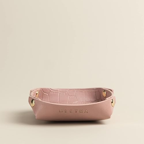 Miniatura 4 de OLETHA Plato estético pequeño para baratijas, bandeja plegable para joyas para almacenamiento que ahorra espacio, organizador versátil para uso