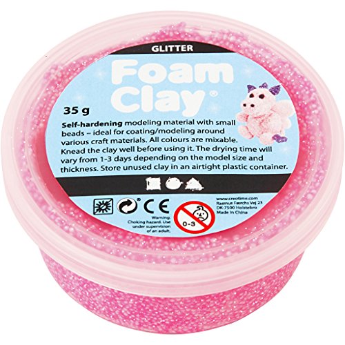 Foam Clay®, Pink, Glitter, 35g
