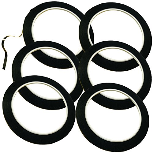 Goprover TAPE-L 6 Pack 3Mm 1/8 Inch Lightning Width Graphic Tape Whiteboard Tape Self Adhesive Chart Line Tape Grid Marking Tapes Gridding Tape Art Artist Tape thumb #3