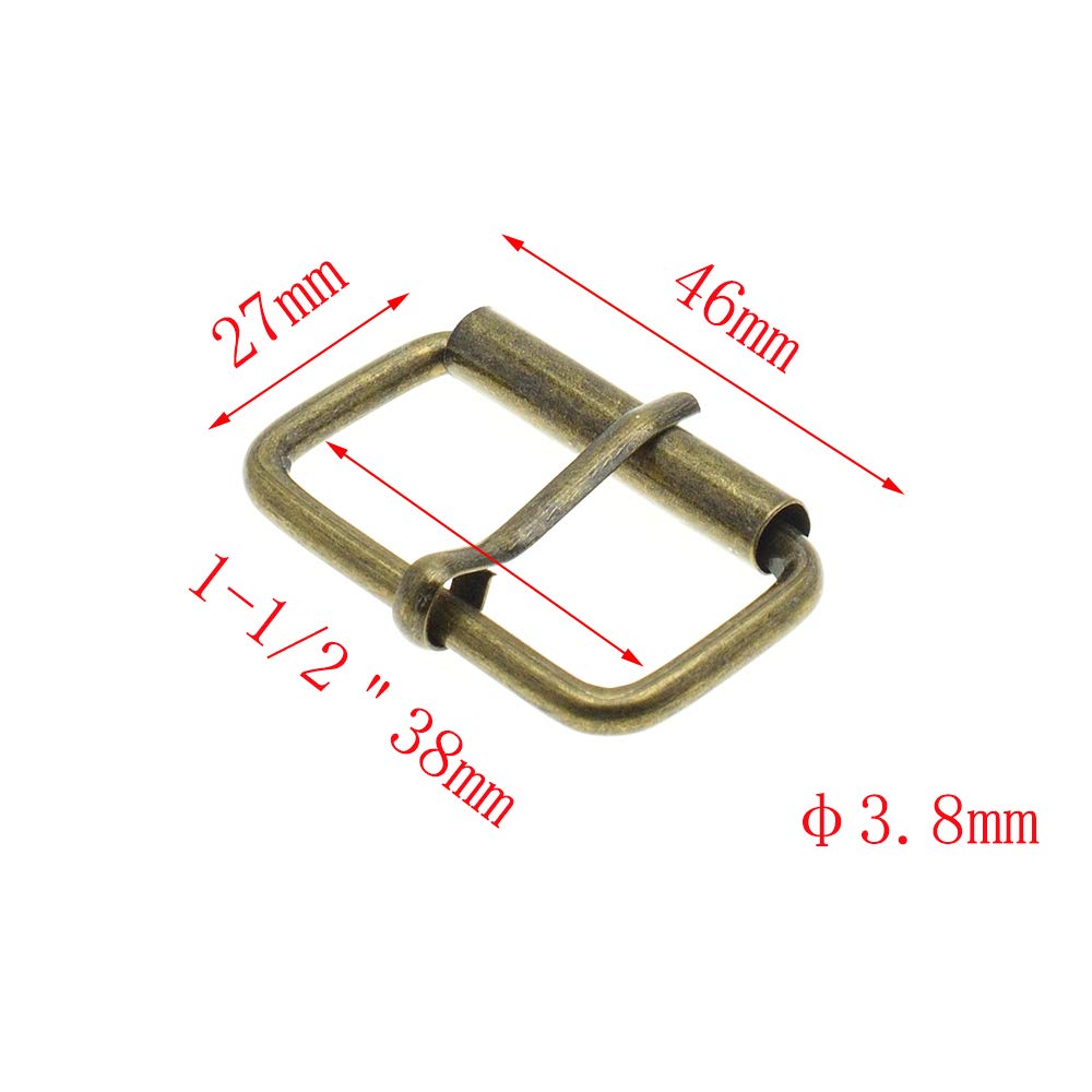 Boucle de sellerie avec double ardillon, lourde, soudée. Fiition chrome