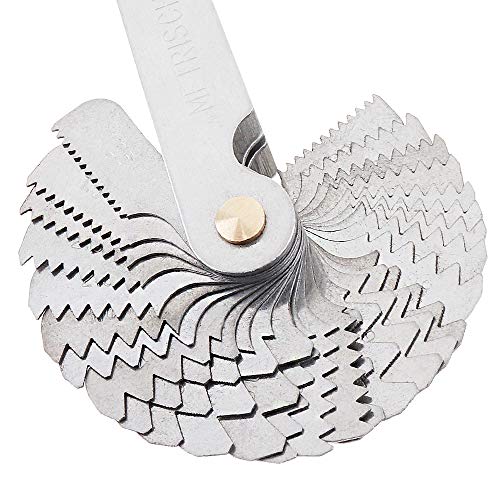 Chgimposs EPC_MEA_000 Metric & Imperial & Us Screw Gauge Sae Whitworth 55 Degree & Metric 60 Degree & & Us 60 Degree Thread Pitch Gauge thumb #4