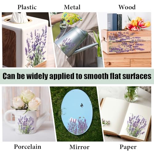 Calcomanías de lavanda para decorar la nevera y renovar puertas de madera 6