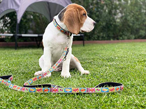 Max & Molly 6-in-1 Hands Free Multi-Function Dog Leash, Ultra Soft Padded Neoprene, Comic L - Image 2