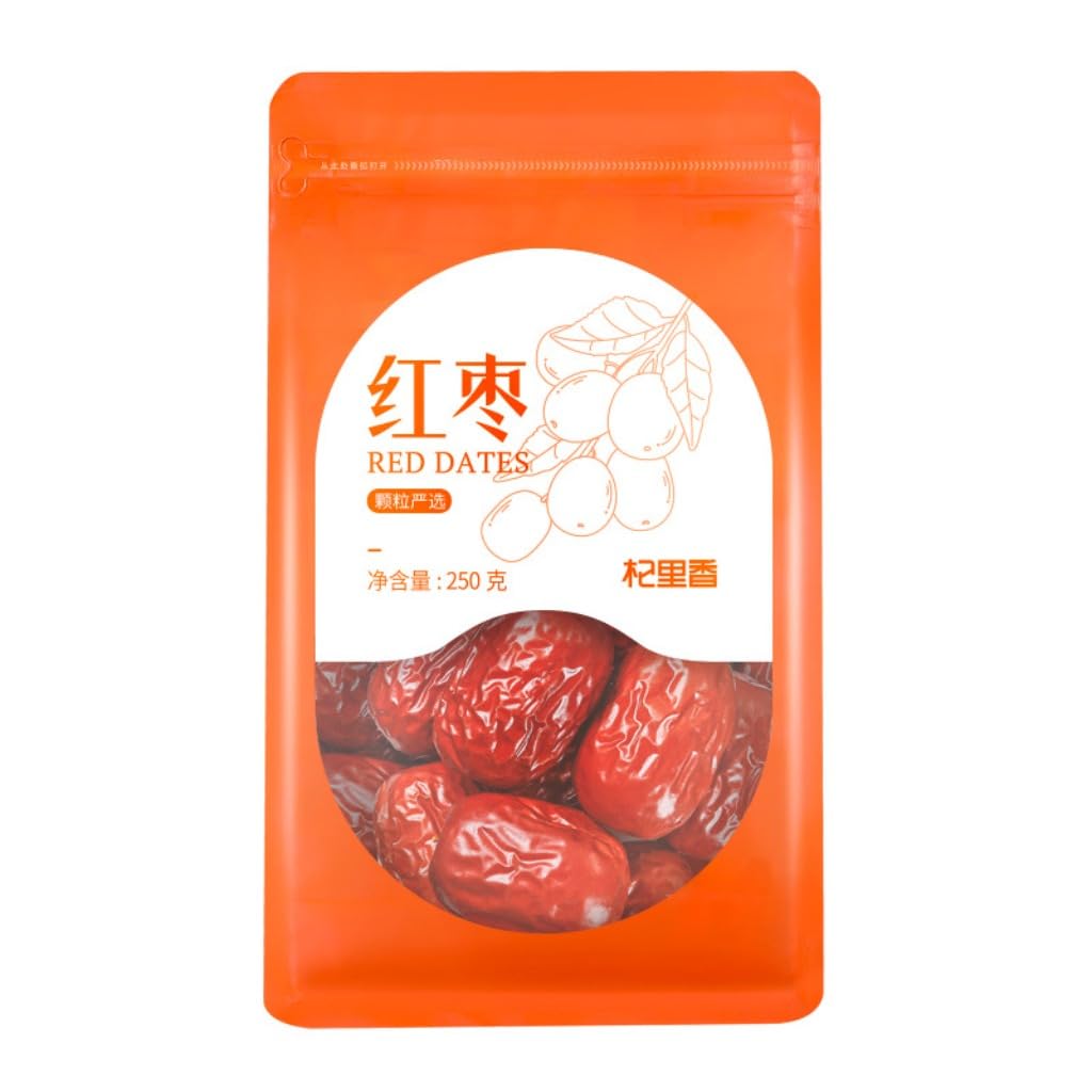 Dattes Rouges Pures Et Naturelles Du Ningxia, Chine (250g * 2) 500g / 17,64oz | Grand Jujube Séché, Sucré Naturel