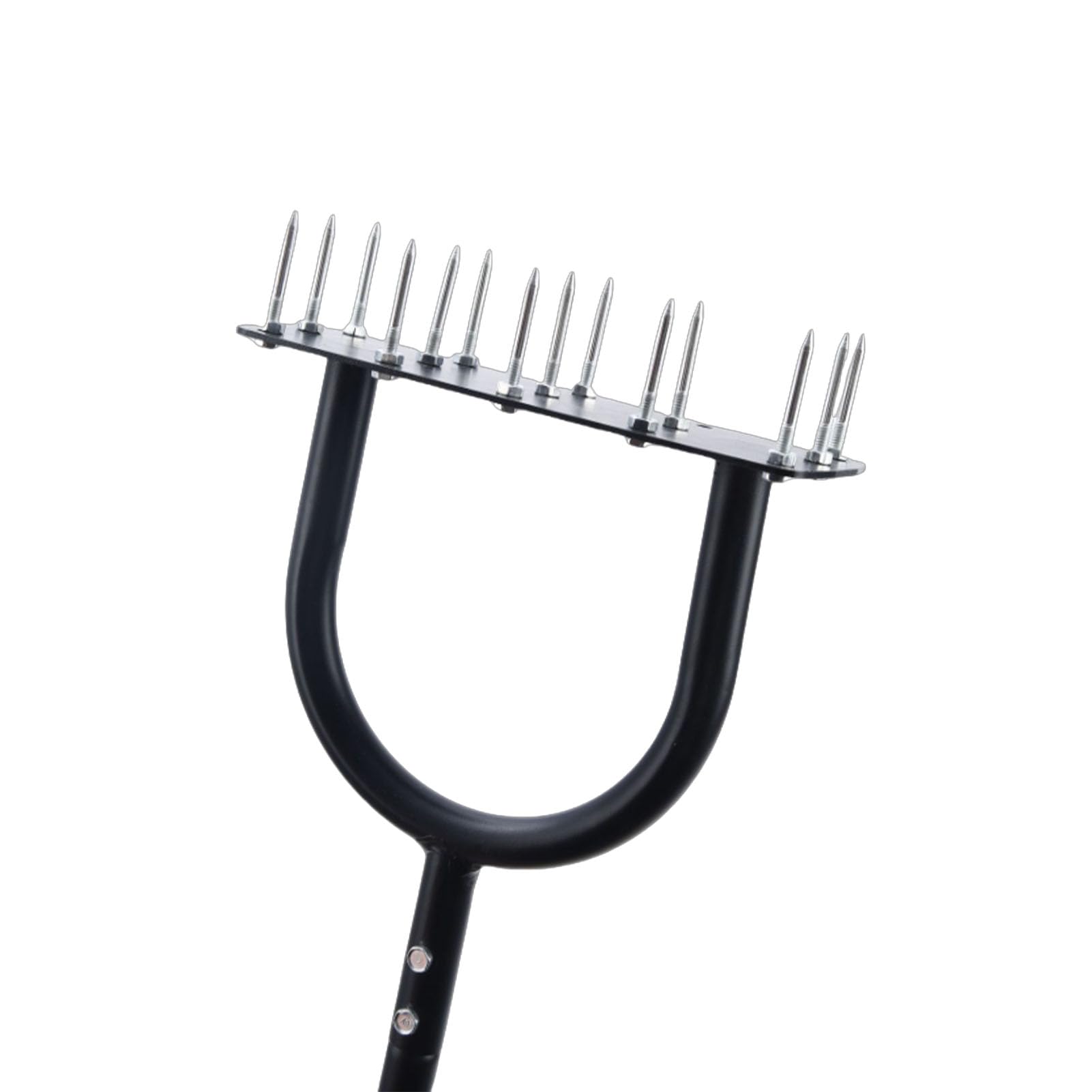 lyrlody Aérateur de Pelouse Manuel, 15 Pointes en Acier Inoxydable,