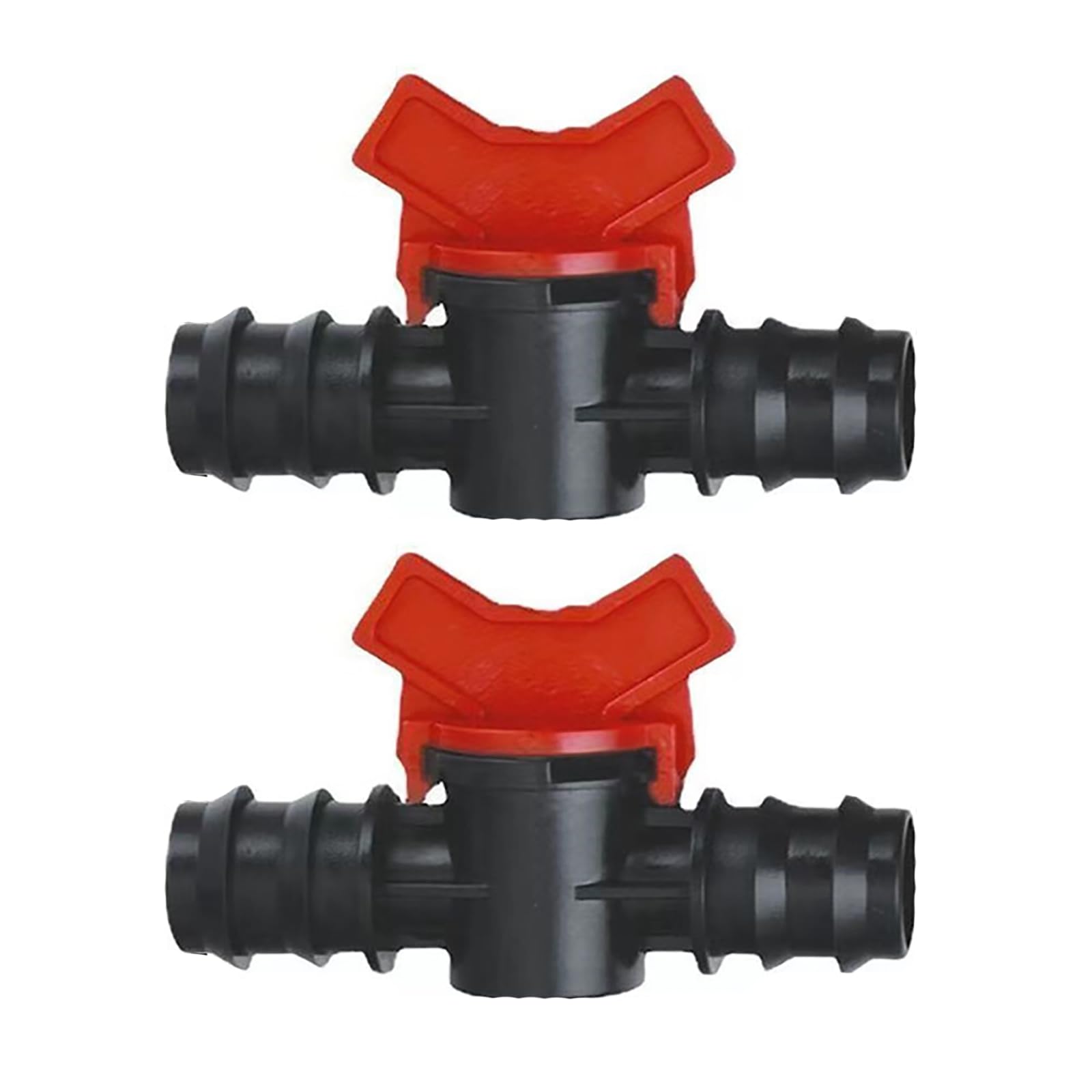 SagaSave 2PCS Barbed Ball Valve, 20mm Drip Irrigation Barbed Ball Valve, Shut Off Switch Flow Control Valve, Ball Valve Barbed, Hose Pipe Joiner Faucet Connector Adapter (BK) — image 1