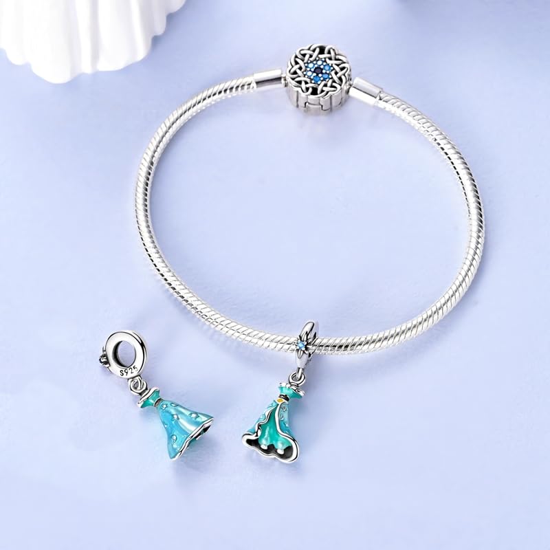 Princess Jasmine Dress Charm, Charm for Bracelet, Compatible with Pandora Bracelet Neckalce2