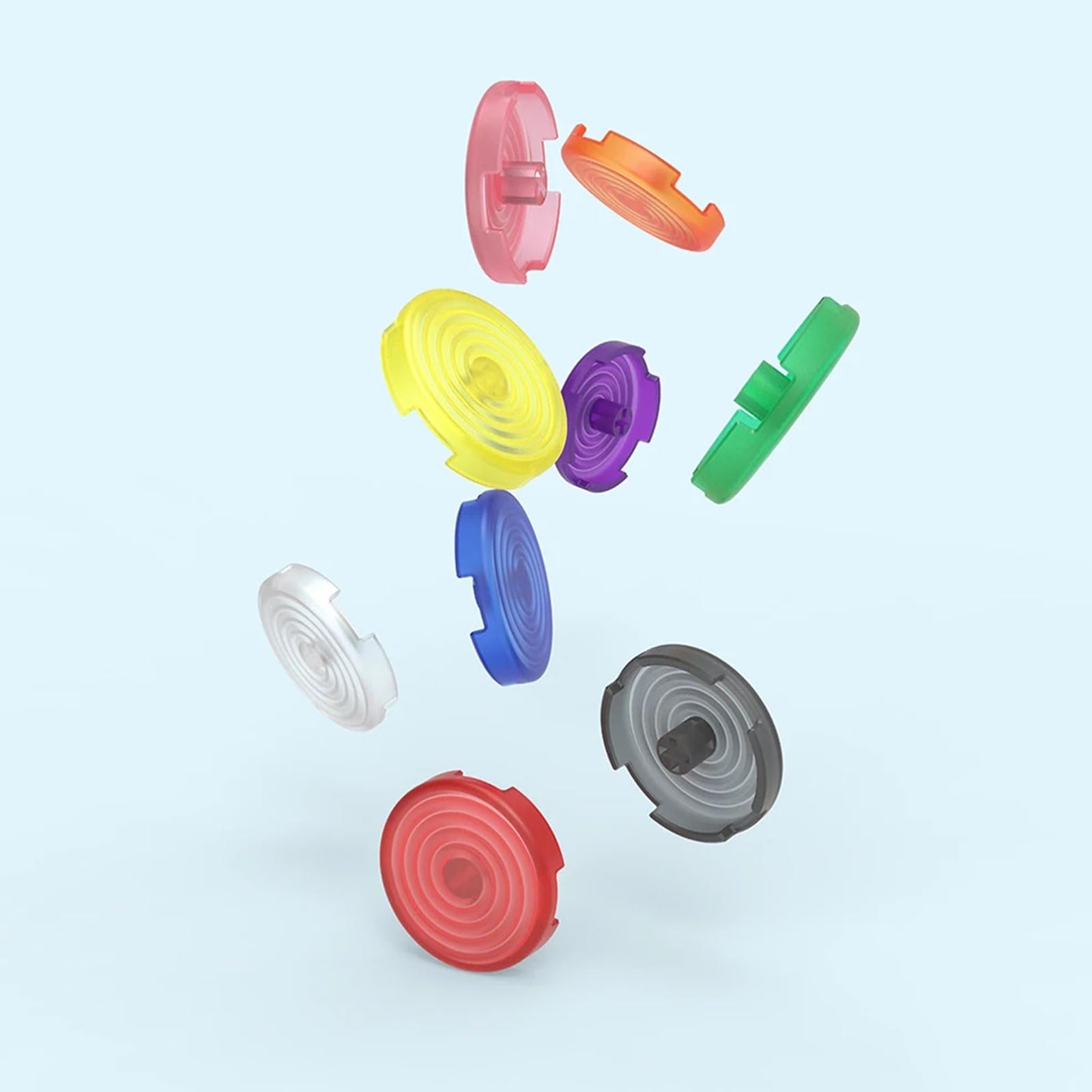 18 tapas de botón para botón mecánico de repuesto, accesorios de juego, tapas de botón ABS
