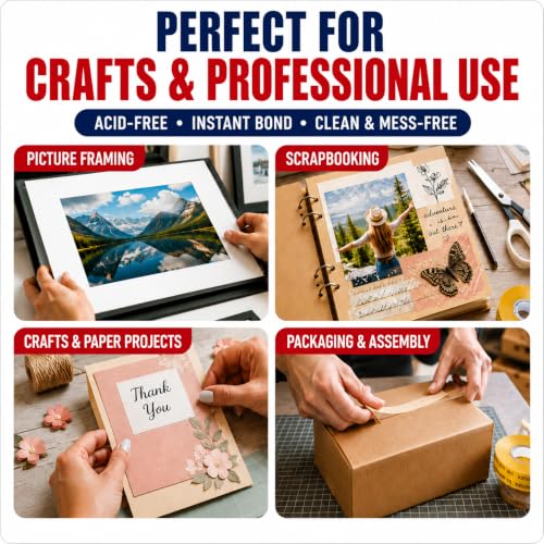 Image of GGR Supplies ATG Tape Refills, 3 /8 Inch x 36 Yards (Pack of 6), Acid-Free Adhesive Transfer Tape, Double-Sided Reverse Wound ATG Gun Refills for Picture Framing, Scrapbooking, Crafts and Packaging