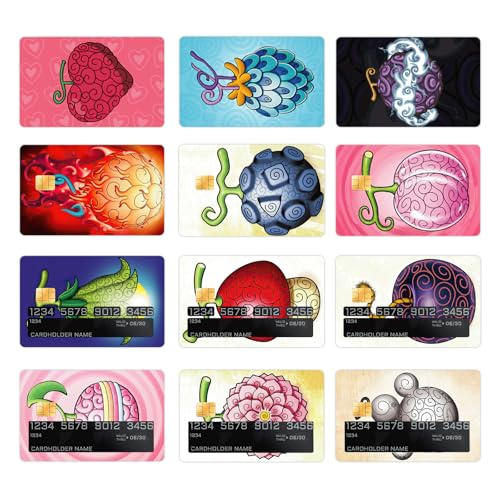 GTOTd Anime Fruit Credit Card Sticker Bankkarten Aufkleber (12 Stück),EC Karten Anime Sticker, Geschenke Dekor fur Transport Debitkartenhülle Bankkarten Für Damen Herren GTOTd Anime Fruit Credit Card Sticker Bankkarten Aufkleber (12 Stück),EC Karten Anime Sticker, Geschenke Dekor fur Transport Debitkartenhülle Bankkarten Für Damen Herren