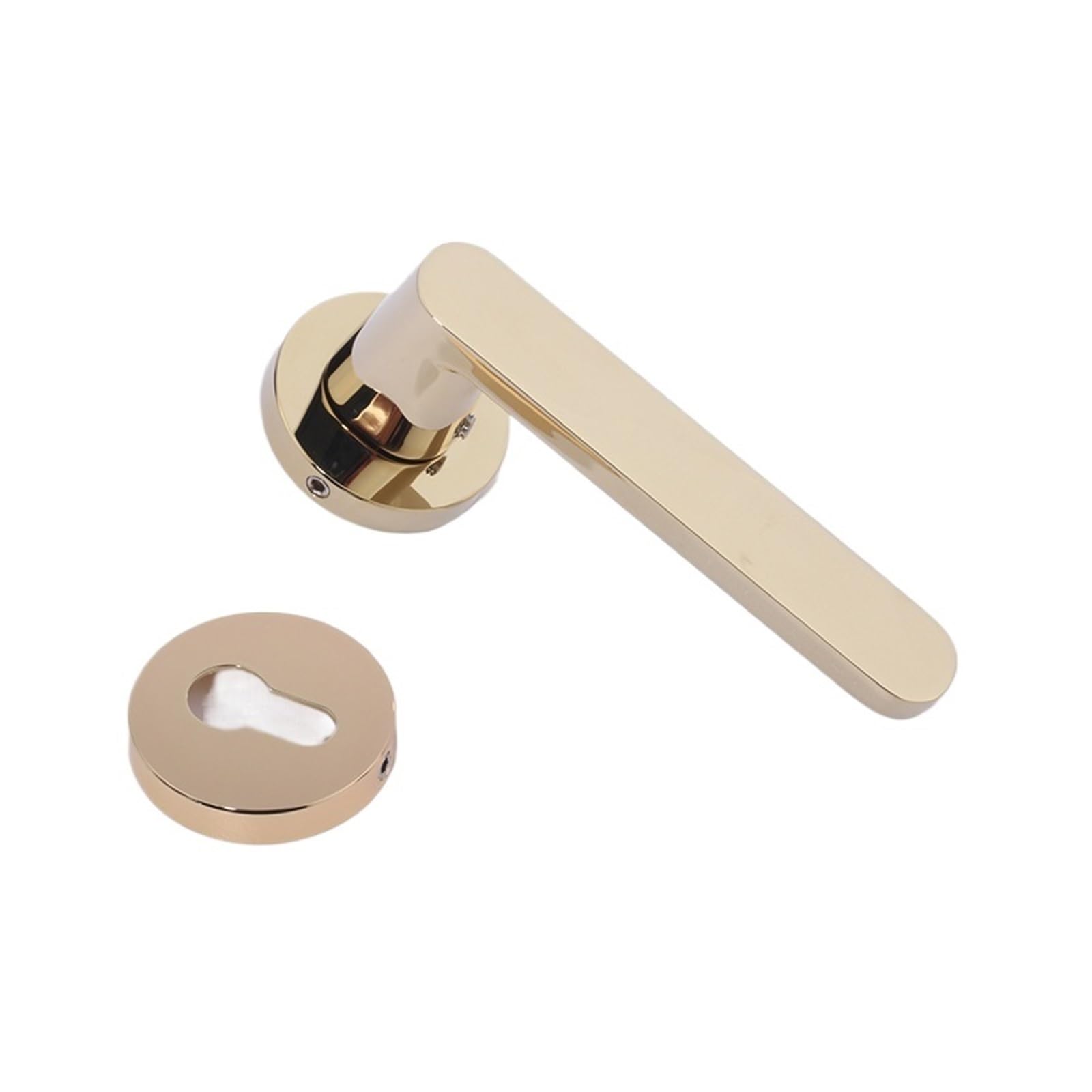 NYRXRYTCA Zinc Alloy Indoor Silent Door Handle Door Lock Bedroom Wooden Door Home Room Door Split Lock(D31 S953 PVD silent)