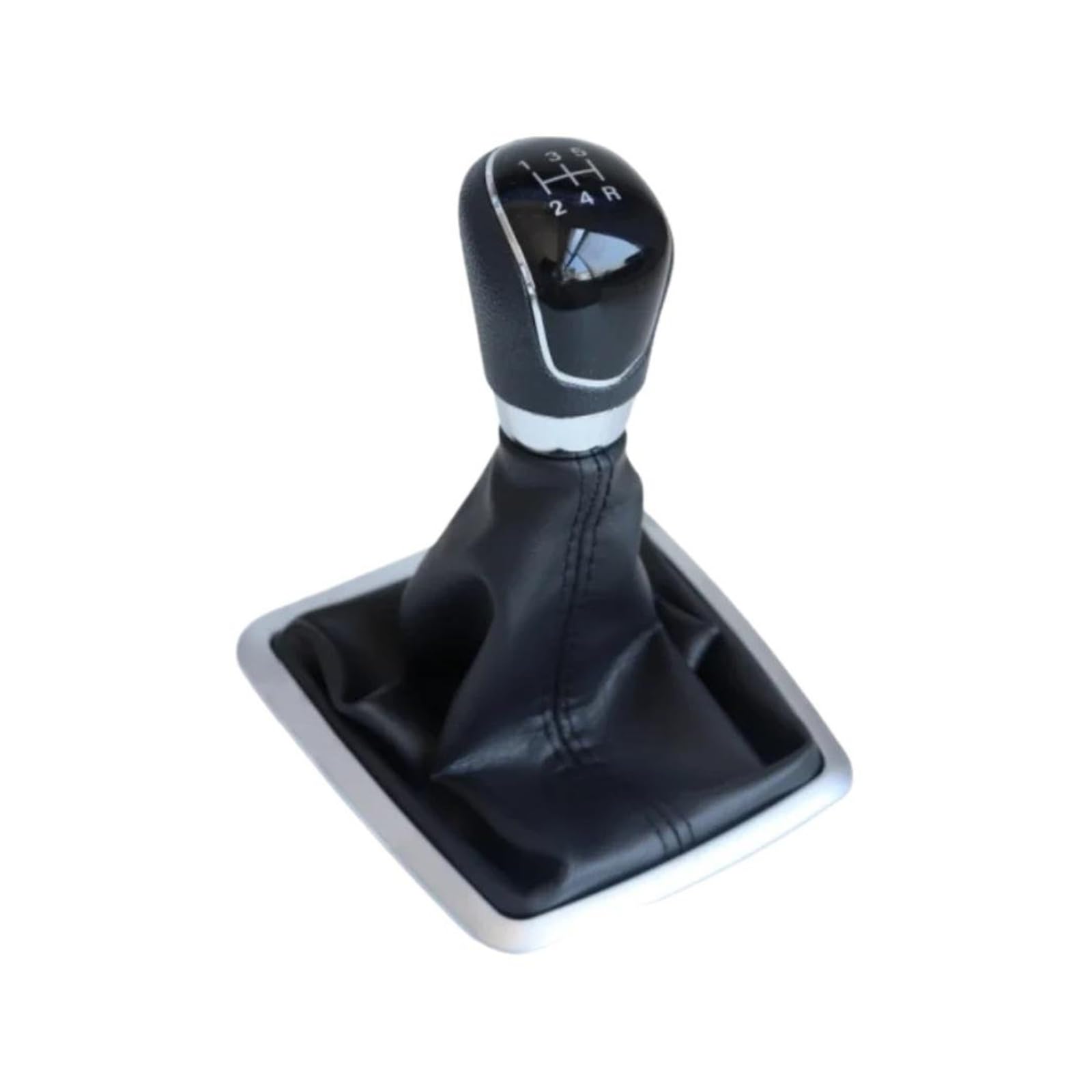 Jsyalmslw Black.5 Speed Gear Knob For Focus 2009-2011 Black/Silver Upgrade