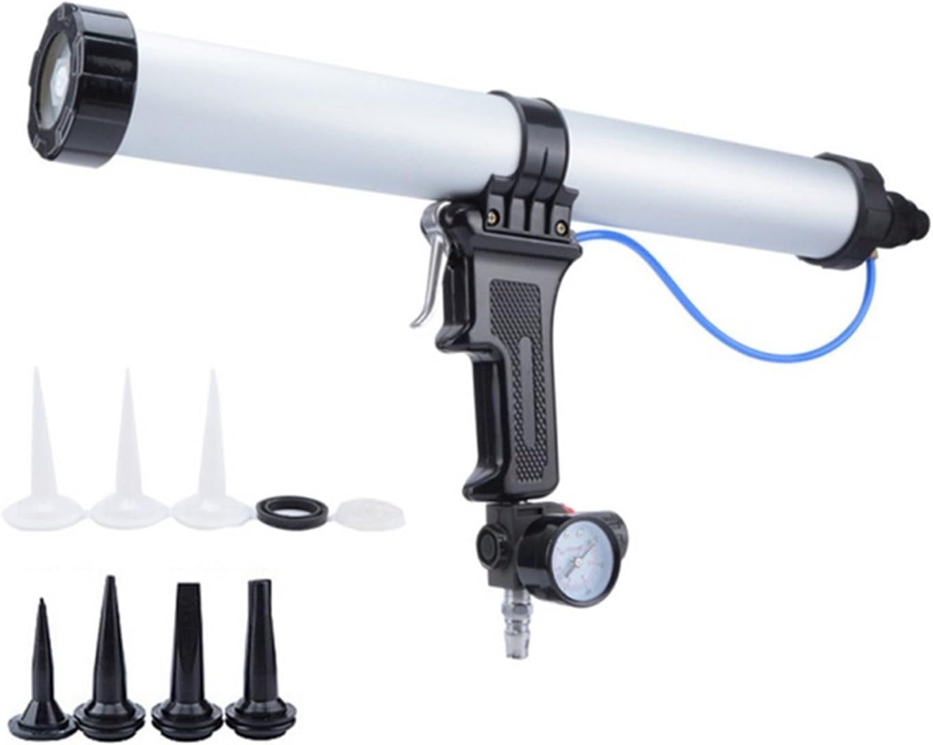 COKYIS 600ml Air Glass Glue Gun Speed Adjustable Pneumatic Gluer Quick Wind Exhaust Sausage Type Soft Package Viscose Combo 1