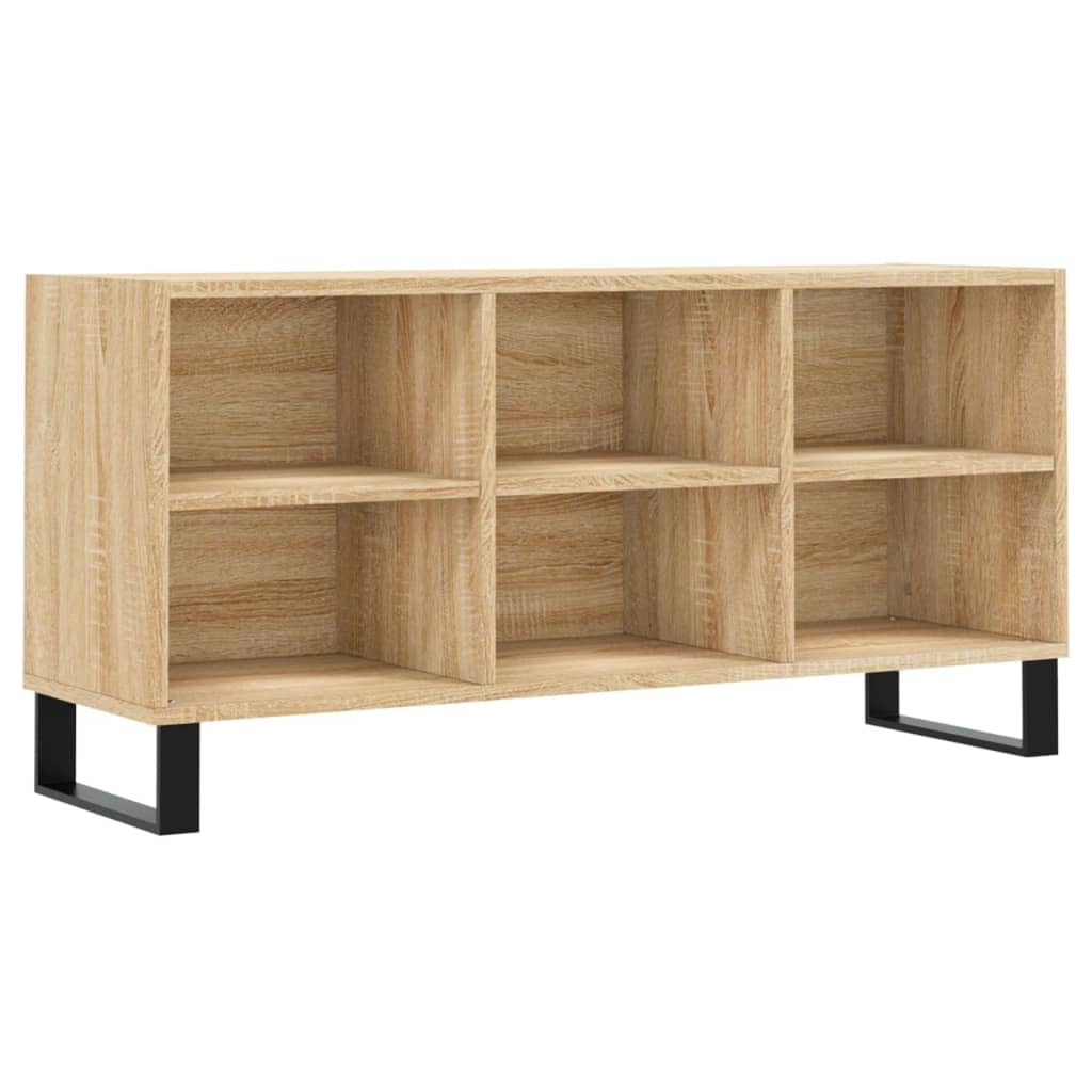 vidaXL Mueble de TV Madera de ingeniería Roble Sonoma 103,5x30x50 cm, Soporte de TV, Banco de TV, Muebles para Equipos de música, aparador de TV