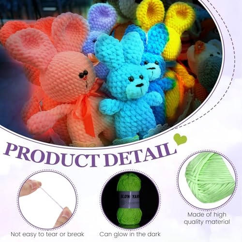 Fil lumineux phosphorescent Halloween couture tricot 50m