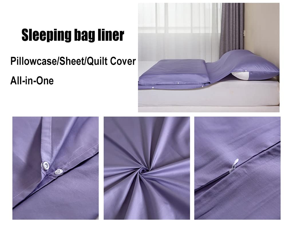 Sábanas para Sacos de Dormir Saco De Dormir Portátil para Adultos, Sábanas para Sacos De Dormir De Hotel para Viajes De Campamento, Forro De Saco De Dormir Simple/Doble Ultraligero Y Compacto, para