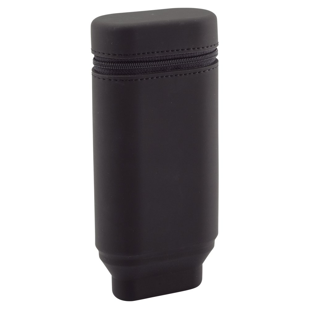 LIHIT LAB A7694-24 Stand Pen Case, Oval Type, Black, S/Black