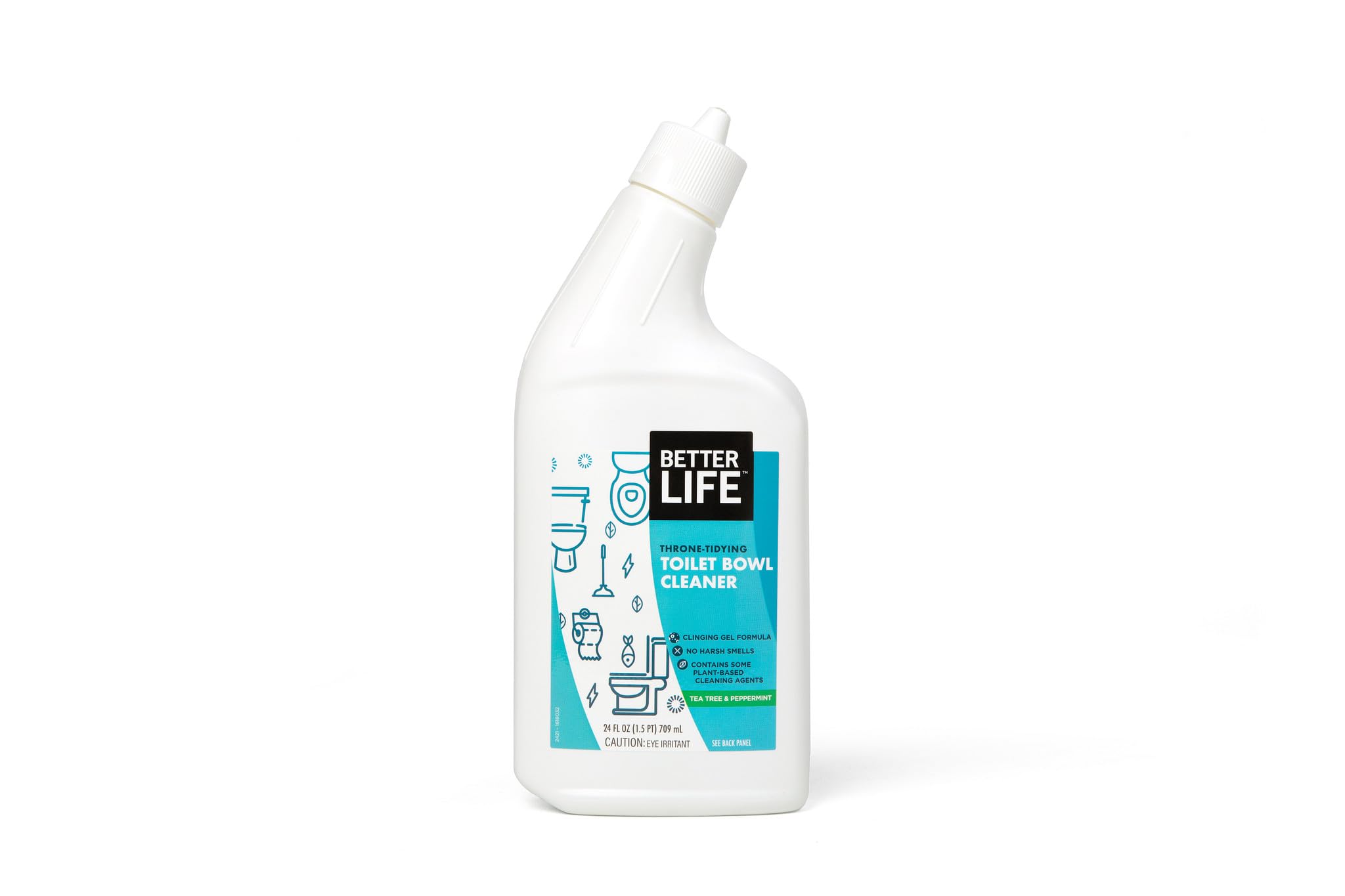 Better Life Toilet Bowl Cleaner - Tea Tree & Peppermint Scent Cleaning Gel - Liquid Bathroom Cleaners for Household - 24oz