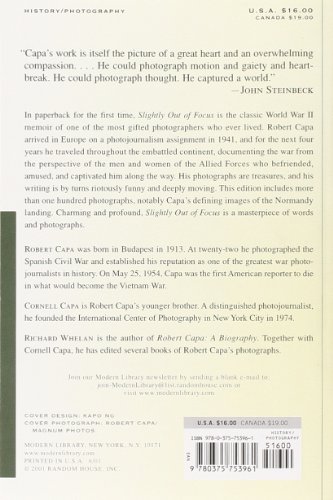 Slightly Out of Focus: The Legendary Photojournalist's Illustrated Memoir of World War II