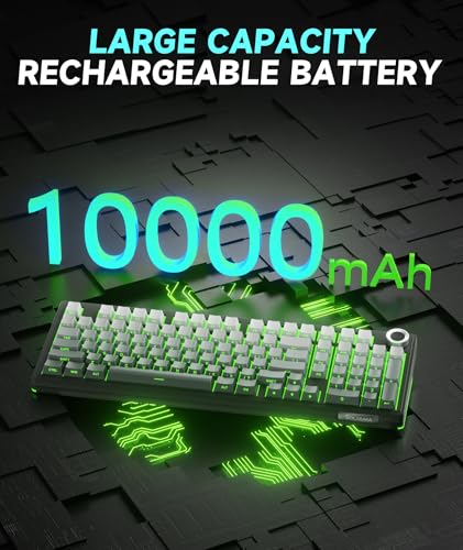 Image of SOLAKAKA KI99 Pro 96% Wireless Mechanical Keyboard, RGB Gaming Keyboard, Hot-Swappable Pre-Lubed Switches, Gasket Structure Creamy Keyboards (Gradient-Black, Non-Silent Version)
