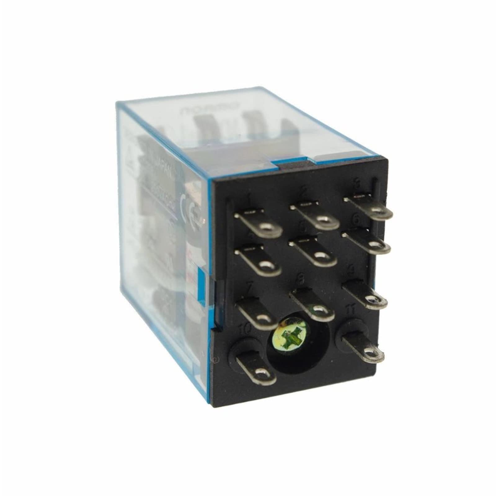 VDOQTLJT 10 PCS Micro Mini Relay HH53P MY3NJ MY3 11-Pin DC12V DC4V DC110V DC 220V Coil General Purpose Intermediate Electromagnetic(DC12V)