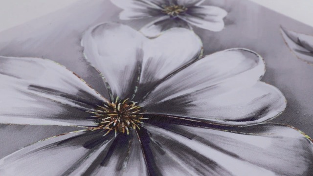 Amazon.com: FuShvre Grey Floral Wall Art Grey Flower Pictures for