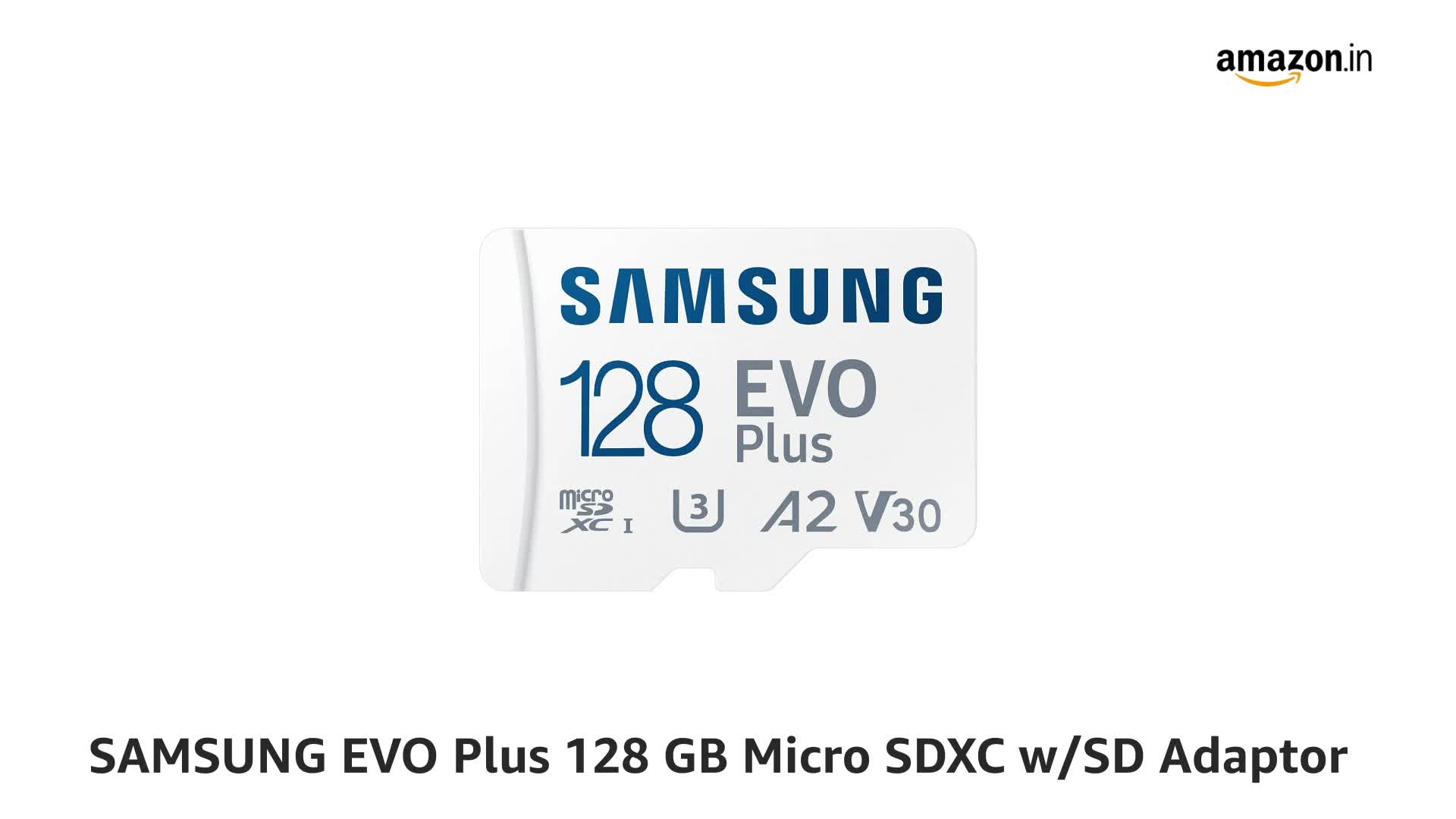 Samsung EVO Plus 128GB Micro SDXC w/SD Adaptor, Up-to 160MB/s
