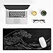 Brecoy Japanese Sea Wave Large Mouse Pad, Anime Black Gaming, Extended Kanagawa Mat Desk Pad, 3mm Thick Long Non-Slip Rubber Base Mice Pad, 31.5 X 11.8 Inch