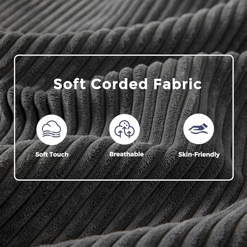 Image of MAXYOYO Folding Sofa Bed, Floral-Shaped Convertible Floor Sofa Couch with Backrest, 2 in 1 Comfy Lounger Bean Bag Chair with Handle, Floor Single Couch for Living Room Bedroom, Dark Grey