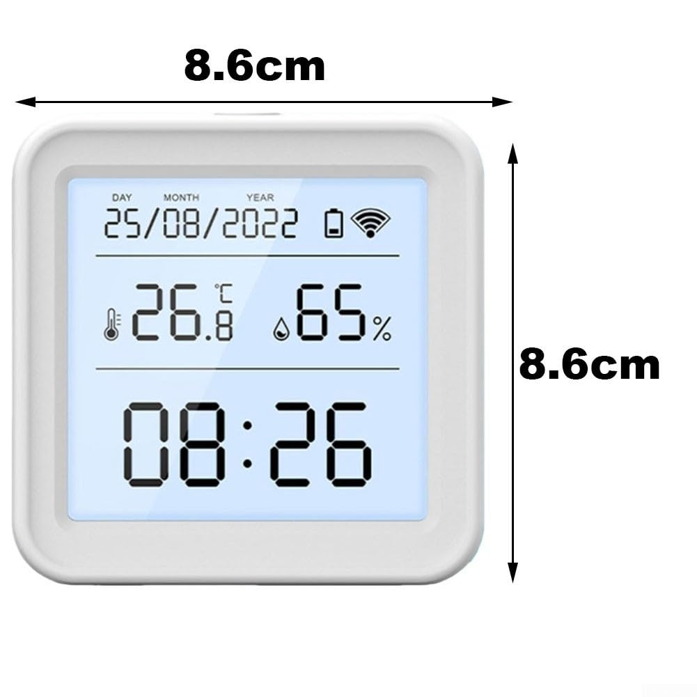 Sensores de humedad de temperatura inteligente LCD, para monitores de temperatura y humedad Zigbee, alertas inteligentes, exportación de datos