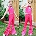 iTVTi Cowgirl Costume Girls Hot Pink Kids Disco Outfits Movie Dress up for Halloween Birthday Party Cosplay, 3-4 Years (Tag 100)