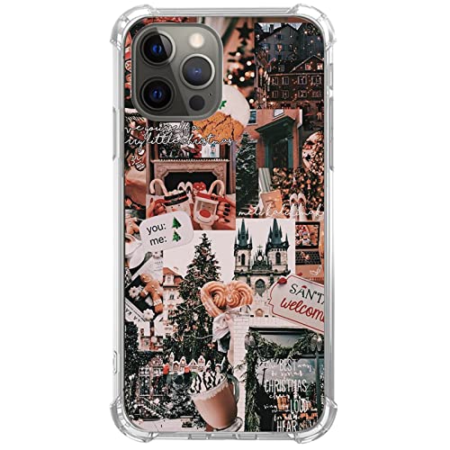 Coque de téléphone collage d'hiver pour iPhone 15 Pro Max, idée cadeau de Noël