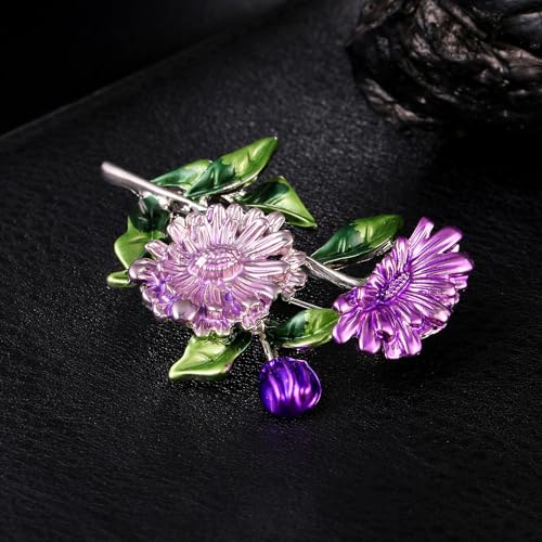 Image of Large Brooch Pin Austrian Crystal Leaf Shape Bouquet Rhinestone Scarf Decoration Wreath Cloth Brooches Pins For Women Girls