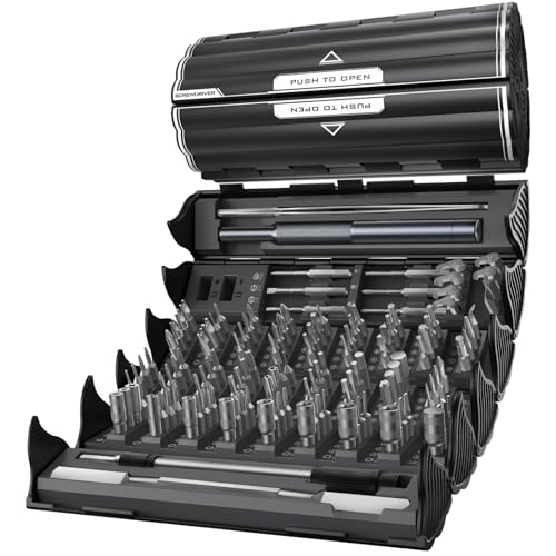 Image of AXTH 128-in-1 Precision Screwdriver Set, Professional Magnetic Mini Repair Tool Kit for Phone, Computer, Watch, Laptop, Macbook, Ring Doorbell, Eyeglass, Electronic, [Bearing Steel] Screw Driver