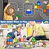 51j Bs7 Cml - Magnetic Tiles Road Set with Cars for Toddlers, Magnetic Blocks for Kids Ages 3-5 4-8 5-7, Gifts for 3+ Year Old Boys Girls Kids Toys Classroom Must Haves, Magnet Building Blocks Expansion Pack