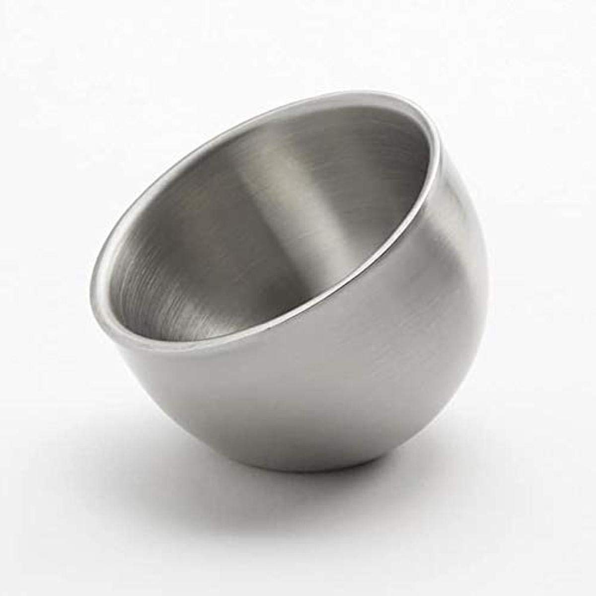 Double-Wall Angled Mini Stainless Steel Sauce Bowl by American Metalcraft – 2.5 ounces, Stainless Steel, Silver, Model DWS2